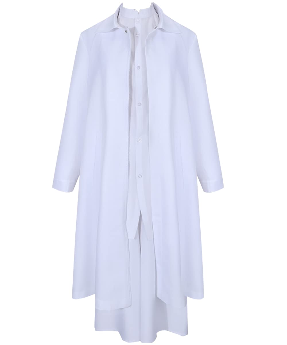 Nsoking Akudama Drive Cutthroat Anime Cosplay Suit White Overcoat Halloween Party Set