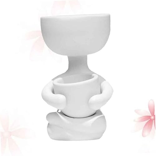 Miniatura 7 de ABOOFAN Macetas suculentas Suculentas Mini bandeja de mesa suculenta Contenedor de plantas de resina, figurilla de resina, soporte para plantas de