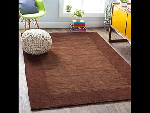 Image of Carpets and Rugs Handwoven Woolen Thick Floral and Contemporary Designs for Area Rugs, Carpets for Living Room, Bedroom, Hall Size 7x9 feet
