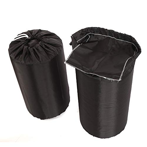 Ezek Ultra-Light Compression 210D Polyester Oxford Durable Stuff Sacks Water-Resistant Drawstring Ditty Storage Sack, Sleeping Bag Clothes For Camping Travelling Hiking, Black, 1 Set Of 4 Pieces #TOP4