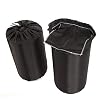 Ezek Stuff Sack 4 Pack 210D Polyester Oxford Ultra-Light Compression Durable Water-Resistant Drawstring Ditty Sleeping Bag Storage Sack, Backpacking Camping Travelling Hiking, Black.