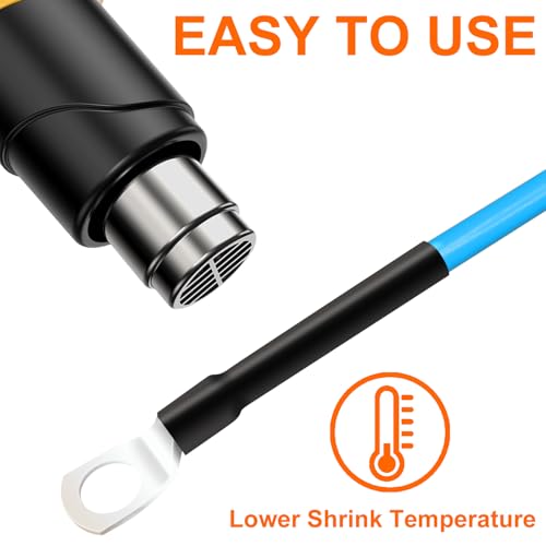 1/2 Inch Heat Shrink Tubing - 13Ft 3:1Ratio Waterproof Heat Shrink Tubin - Adhesive Lined,Dual Wall Adhesive Shrinkable Wire Wrap Tube - Black (1, Black, 1/2\"(12.7mm)-13Ft)