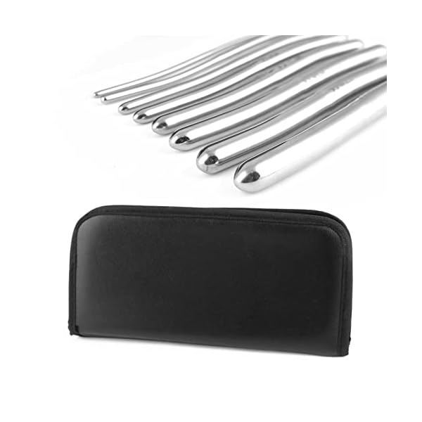 Dilatator-Set Harnröhren-Dilatatoren 8 Hegar-Pins mit Doppelenden 3mm bis 18mm inkl. Aufbewahrungsbeutel/Lederetui – Bild 3