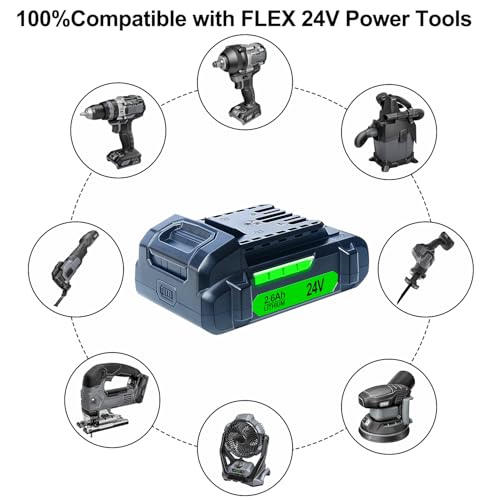 Batería de Repuesto DTK 2600mAh para Flex 24V Li-Ion miniatura 6