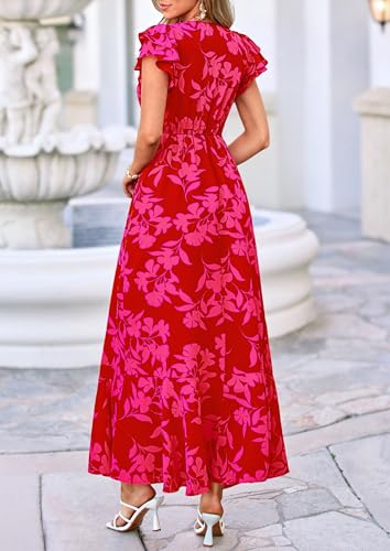 Image of PRETTYGARDEN Womens Summer Boho Floral Maxi Dress