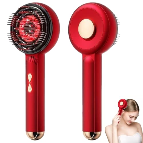 HIULLEN Appareil de massage électrique 2 en 1 pour cuir chevelu - Brosse de massage électrique pour cuir chevelu - Brosse de massage du cuir chevelu - Soin des cheveux