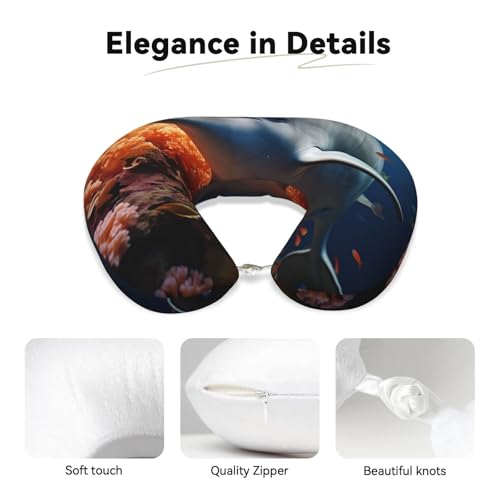 Almohada de viaje de espuma viscoelástica 30 cm U miniatura 2