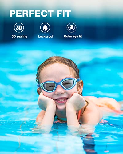 Zionor Kids Swim Goggles, G1Mini Se Anti-Fog Crystal Clear Swimming Goggles For Kids Age 6-14, Leak Proof Kids Swimming Goggles For Children Boy Girl With Uv Protection (Clear Green) #TOP2