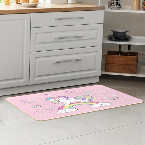 Tapete de cocina VAPOKF de alta densidad con estampado textil de nubes y arcoíris 7