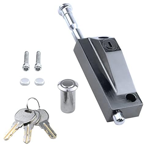MY MIRONEY Black Sliding Door Lock for Window Glass Patio Doors Auxiliary Security Lock(Uses Yale Lock Keyway) Cover