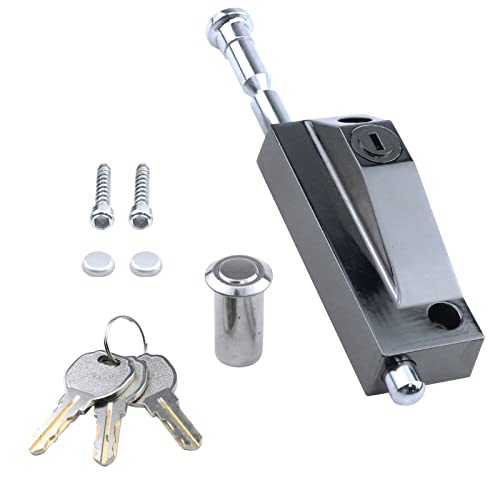 MY MIRONEY Black Sliding Door Lock for Window Glass Patio Doors Auxiliary Security Lock(Us