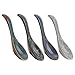 Cabilock 4pcs Asian Soup Spoon Japanese Style Rice Spoon Ceramic Food Spoons Wonton Porridge Spoons Dinner Spoon Set Kitchen Gadgets Mixed Style