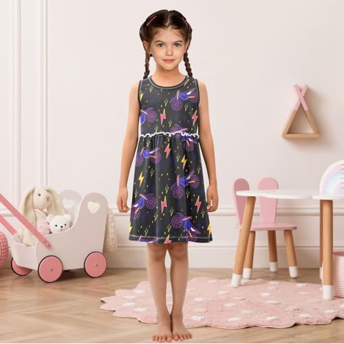 Toddler Girl Sleeveless Dress Cotton Casual Sundress for 2-10 Years2