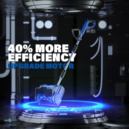 SOYUS Electric Snow Shovel Cordless - 20V 11-Inch Snow Shovel for Driveways, Lightweight Electric Snow Blower with Adjustable Handle (1x4.0Ah Battery, Charger and Cover Included)