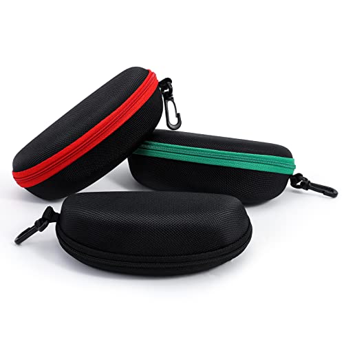 6 Pack Sunglasses Case Portable Travel Zipper Eyeglasses Case With Hook #TOP1