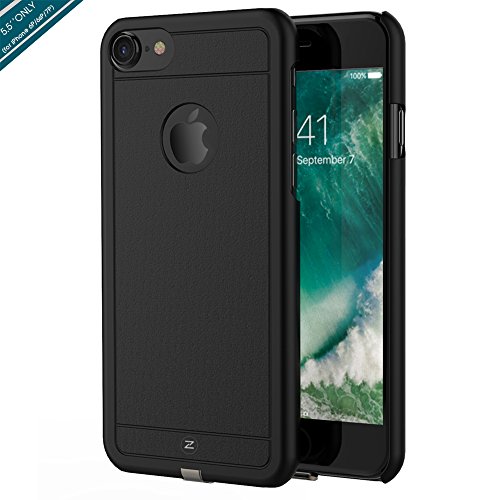 Wireless Charging Qi Receiver Case, ZeeHoo WR1 Wireless Charging Case Wireless Qi Receiver Case Charging Cover Case for iPhone 6 Plus /6s Plus / 7 Plus （5.5''） in-Car Qi Wireless Charger Case (Black)