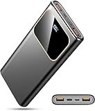 Coucur Power Bank 10000mAh, USB C Powerbank 22.5W Schnellladefunktion, Externe Handyakkus mit LED Digitalanzeige, Akkupack Kompatibel mit iPhone Samsung