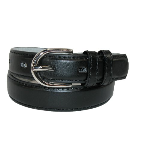 CTM Kid's Leather 1 inch Basic Dress Belt (Pack of 2)3