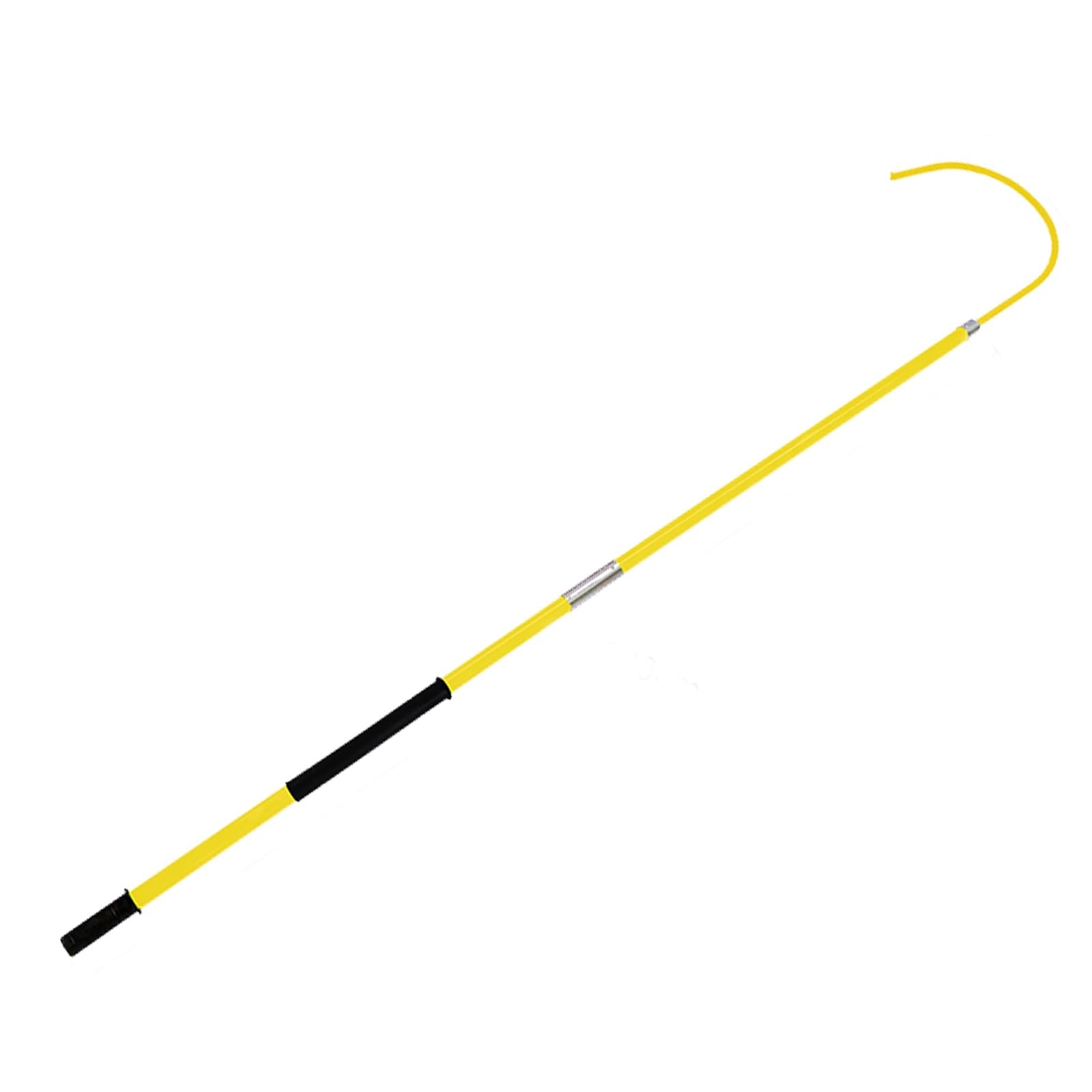GTHTUHFD Insulated Emergency Hook, Lightweight Rescue Pole With 1 M/1.5 M/2 M/3 M Length Options, For Substation Operation, Maintenance And Firefighting,Yellow-78.7in/2m/6.6ft