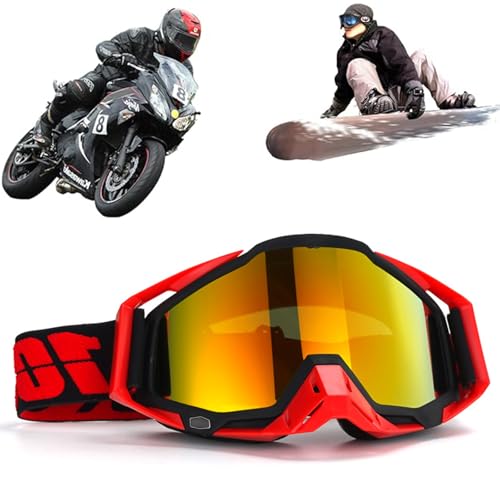 Lunettes de motocross, lunettes de motocross coupe-vent et étanche, lunettes de ski, lunettes de cross pour moto tout-terrain, lunettes anti-buée et UV,...