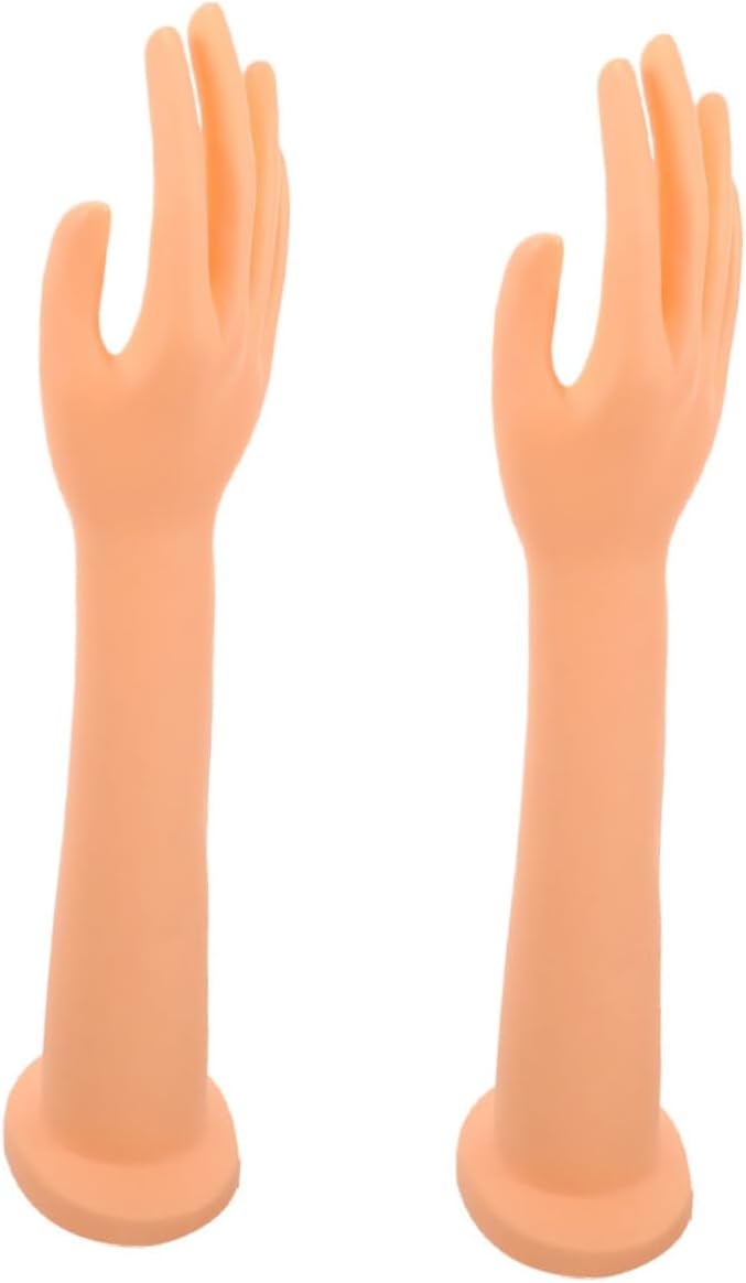 2PCS Jewelry Display Hand Model Artistic Bracelet Holder for Wedding Rings Photography Props and Tabletop Decoration Lightweight and Mannequin for Retail Showcase