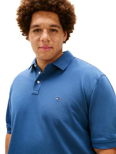 Image of Tommy Hilfiger Men's Short Sleeve Polo Shirts in Regular Fit With Stretch and Organic Pique Cotton