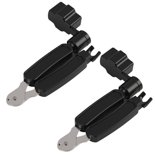 2 PCS Gitarrenwerkzeug 3 in 1 mit saitenkurbel und Gitarre Saiten Schneider, kompakter Saitenwickler für Akustik und E Gitarre, Ukulele und Mandoline, praktisches gitarren zubehör