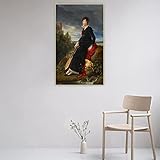 Impressions sur toile François Gerard《Portrait de la Comtesse Katarzyna Starzenska》Toile Peinture à l\'huile Image Mur Décor À La Maison 30x45cm Sans Cadre