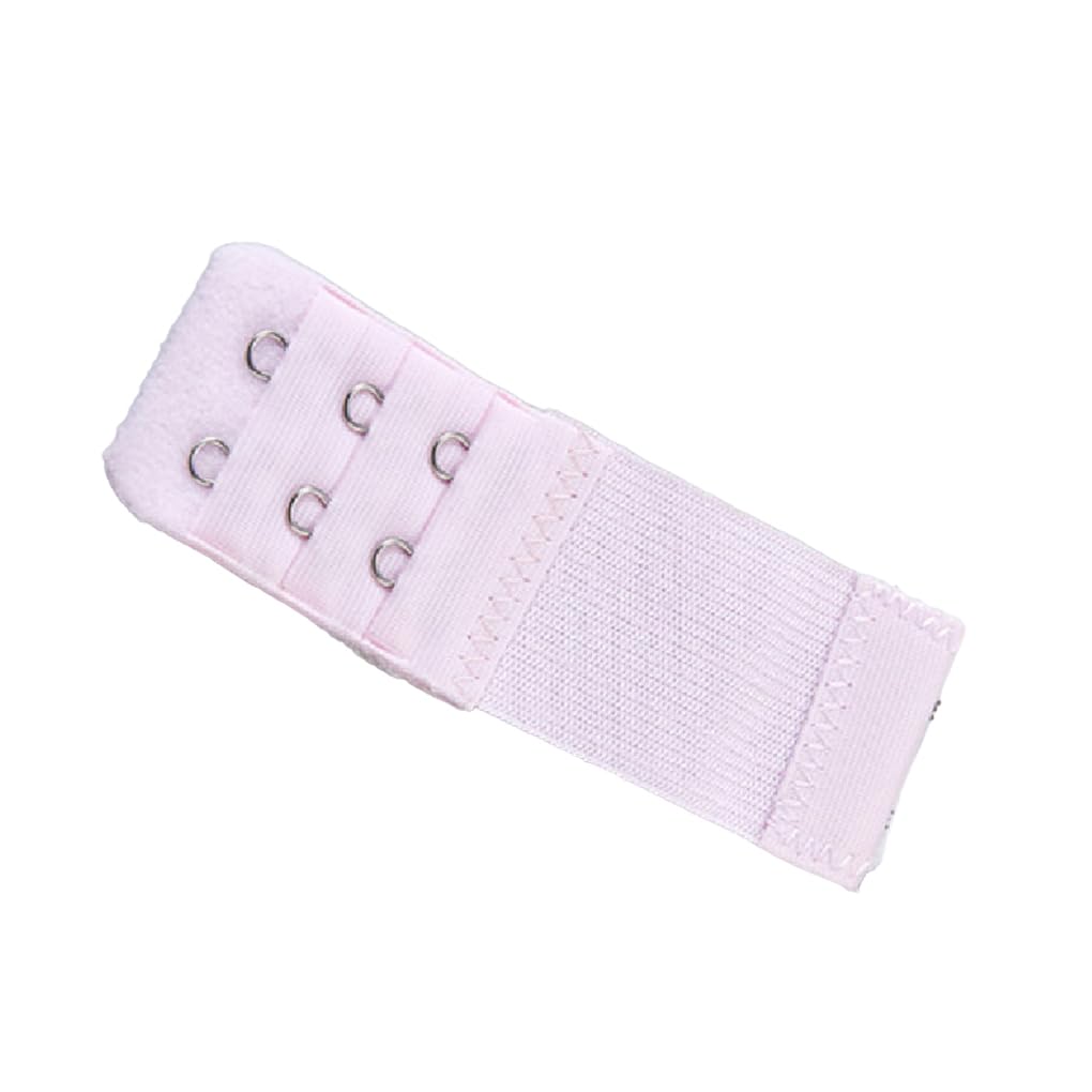 Zambuph Pink Extension Strap Bra Extenders Buckle 2 Hooks Brassiere Accessories Adjustable Length Replacement 3 Rows Underwear,