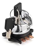 Quaneguzy Motorcycle Ignition Switch Lock with 2*Keys Fit for Harley-Davidson Road King Dyna Softail Replace 71501-93 71313-96 Round Key Ignition Switch Chrome Material