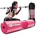 Barbell Pad manchon à squat en mousse hip thrusts haltérophilie pour squats 2 Sangles de Cheville Bande de aux Hanches Un Sac de Transport Convient aux Barres Olympiques Standard