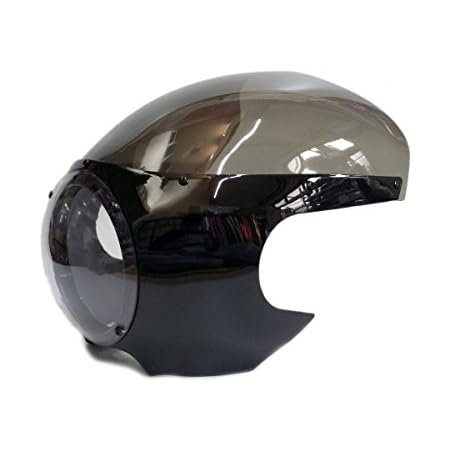Amazon 汎用ロケット カウル スポーツスター フェアリング Xl10s Xlh10 Xlh8 Xl10s Xl8c Sr400 カフェレーサー 黒 ブラック塗装済み カウル アッパーカウル 車 バイク
