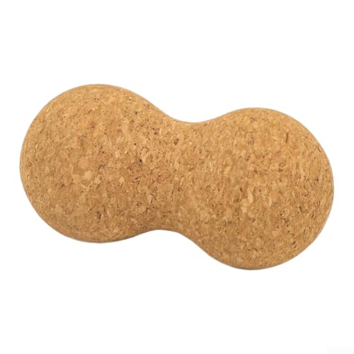 Bola de masaje de corcho con forma de cacahuete para liberar la fascia, yoga y fitness, herramienta de relajación muscular para uso en el gimnasio en casa (8 cm)
