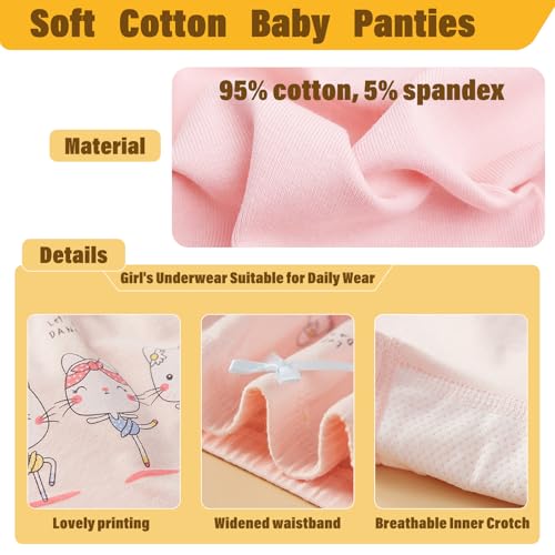 Little Girls Underwear Soft Breathable Cotton Panties with 8 Packs Toddler Panties Boyshorts 2-10 Years3