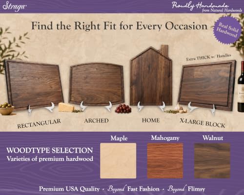Tabla de cortar rectangular de madera personalizada Straga miniatura 5