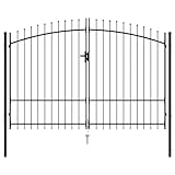 Photo Gallery gecheer cancello a doppia,da giardino,a doppia anta,con punte,in acciaio,nero,300x250 cm,cacello per recinzione,cancello in metallo,cancello da esterno,cancello in acciaio Photo Gallery gecheer cancello a doppia,da giardino,a doppia anta,con punte,in acciaio,nero,300x250 cm,cacello per recinzione,cancello in metallo,cancello da esterno,cancello in acciaio