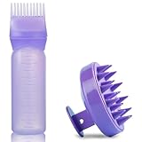GisWell Aplicador de aceite para el cabello, 60 ml Hair Oil Applicator, Cepillos de masaje para el cabello Graduado Reutilizable Colorear el cabello en casa Adecuado para teñir el cabello en casa