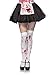 Leg Avenue Women's Thigh Highs, White/Red, One Size