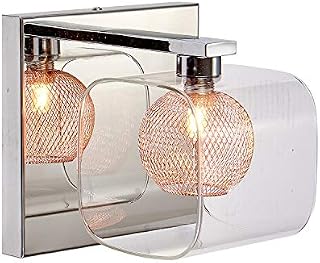 HARPER LIVING G9 Wall Light, Decorative Inner mesh in Copper, Ideal for Living Room, Bedroom, Kitchen, Hallway (1-Light Wall Light)