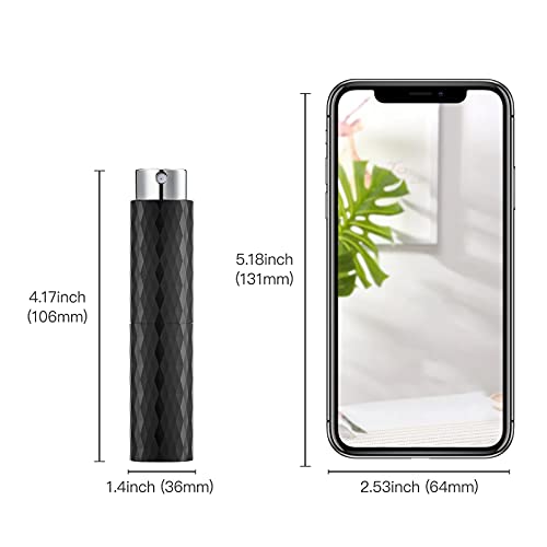 Toureal 8ml Vaporisateur Vide de Sac Rechargeable, Atomiseur Parfum, Recharge Spray Flacon de Parfum, Pulverisateur Voyage (Noir Brillant) - Image 7