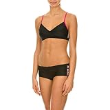 arena Damen Bikini Schwimmbikini Grid, Black, Rose-Violet, 42, 24016