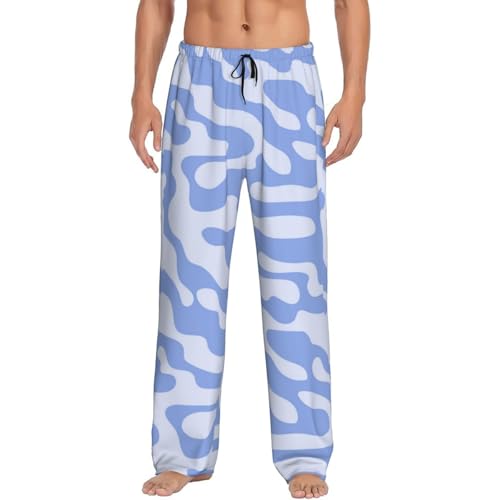 Light Blue Camouflage Mens Pj Pants,Soft Men Lounge Pants,Mens Pajama Pants Bottoms,Sleep Pants For Men4