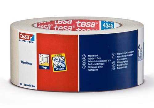 Kreppband tesa 50mm x 50m - 6 Rollen Abdeckband Malerkrepp Krepp Abklebeband