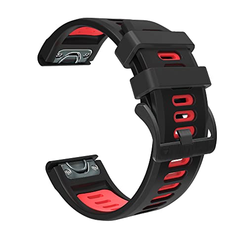 Correa de silicona de liberación rápida para Garmin Fenix 6 y 5X anti sudores 4