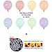 Assorted Colored Pastel Latex Balloons for Parties 10 inch 100 pcs + Balloon Ties for Sealing 100 pcs, for Kids Birthday Wedding Baby Shower Party Decorations