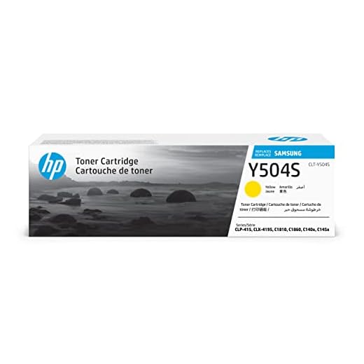 Samsung HP CLT-Y504S (SU502A) Original Toner Gelb (Kompatibel mit: CLP-415N, 415NW / Xpress C1810W, C1404W, C1860FW, C1454FW, C1454N, C1453FW / CLX-4195N, 4195FN, 4195FW)