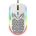 Produktbild Hoopond M1 Pro Gaming Maus, 69G Honeycomb Shell Extrem leichte kabelgebundene Optical Maus, 6 RGB Farbwechselmodi 6400 DPI 6 Taste Programmierbare USB Computer-Maus für PC/Mac/Laptop /PS4, weiß