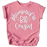 Promoted to Big Cousin T-Shirts for Toddler Girls Fun Family Outfits Mauve Shirt