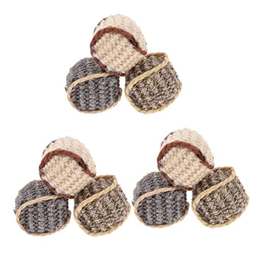 Mipcase 9 Piezas Interactivas Resistentes Desgaste para Hámster Gatito Pelota para Morder En Interiores Reutilizables O Pequeños Juguetes para Patadas En Interiores Juguetes para Cover