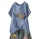TUDUZ Blusas Mujer Manga Corta Verano Camisas Camiseta de Al